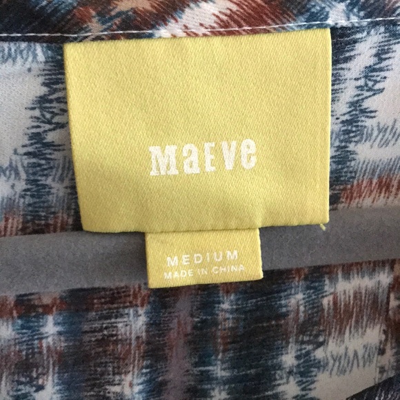 ANTHROPOLOGIE plaid Maeve top with unique back - Picture 3 of 6